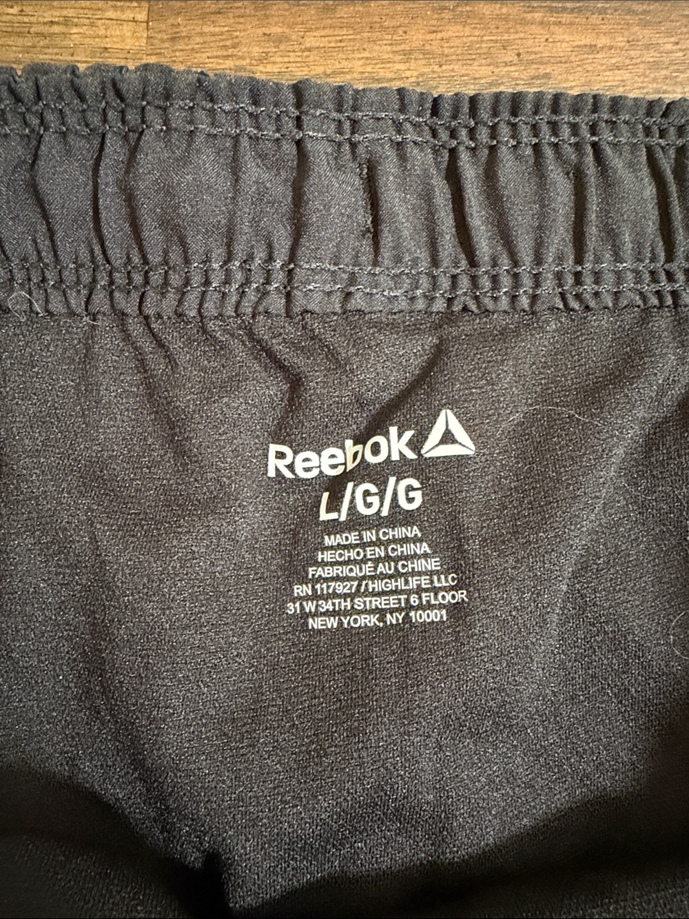 Reebok Black Shorts with White Trim and Side Logo - Picture 2 of 5